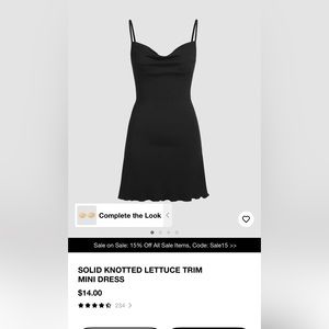 Cider black mini dress with tags still on